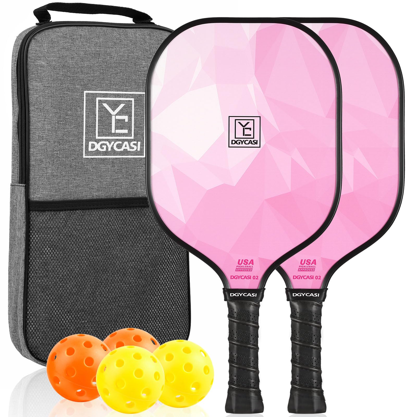 YC DGYCASI Pickleball Paddles Set of 2 USAPA Approved Pickleball Set 2026