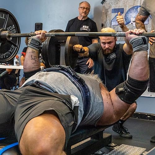 Miniatura 4 de Serious Steel Fitness - Muñequeras resistentes de acero con lazo para el pulgar extra rígido