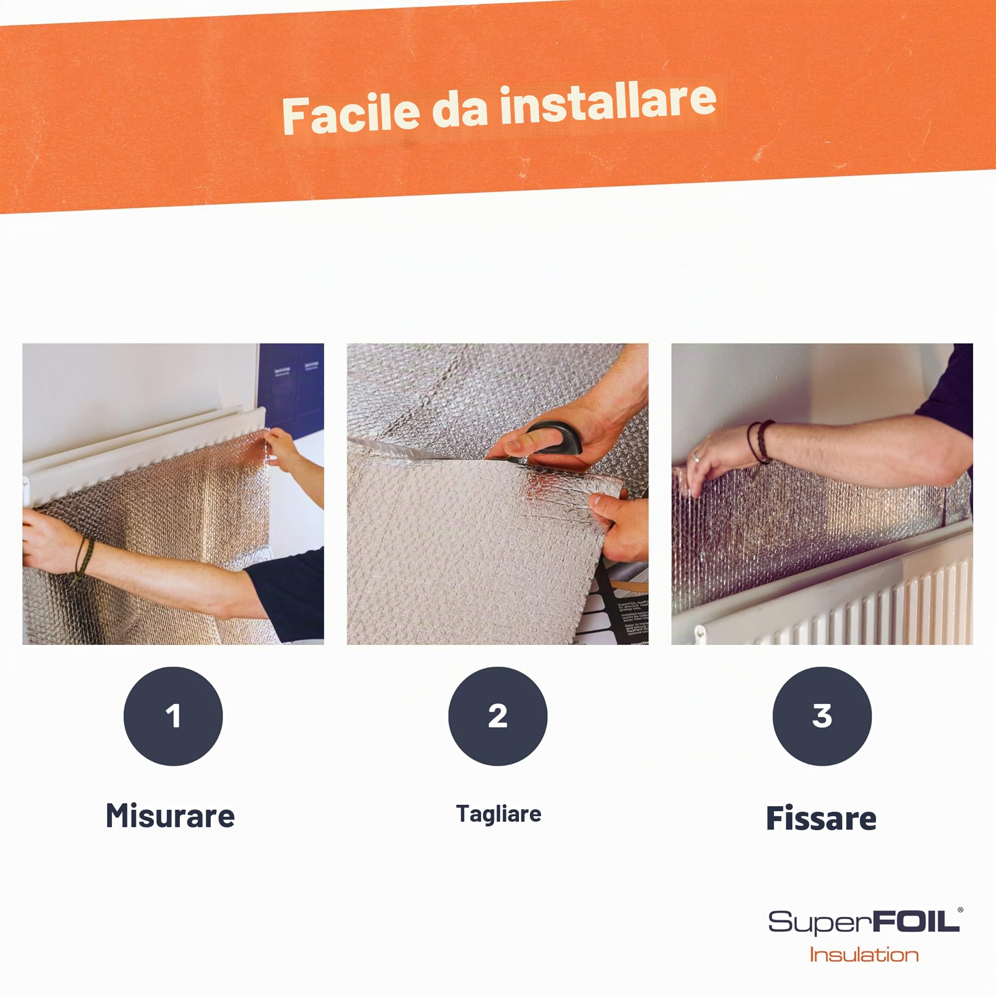 SuperFOIL Kit di Isolamento per Porte del Garage - Soluzione Fai-Da-Te per Risparmiare Energia - Isolamento Termico Durevole 3-in-1 con Barriera Riflettente e Barriera al Vapore
