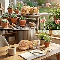 Vista 5 de Estatua de gato para decoración de jardín, estatua para exteriores, estatuas de gato, estatuas de jardín y escultura, decoración de estatua de gato