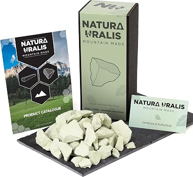 Natura Uralis Ural Clay | 17oz Natural Clay, Pastel to Verdant Green - Amazing Crunch, Satisfying Earthy, Velvety and Firm Texture, ASMR Sensation