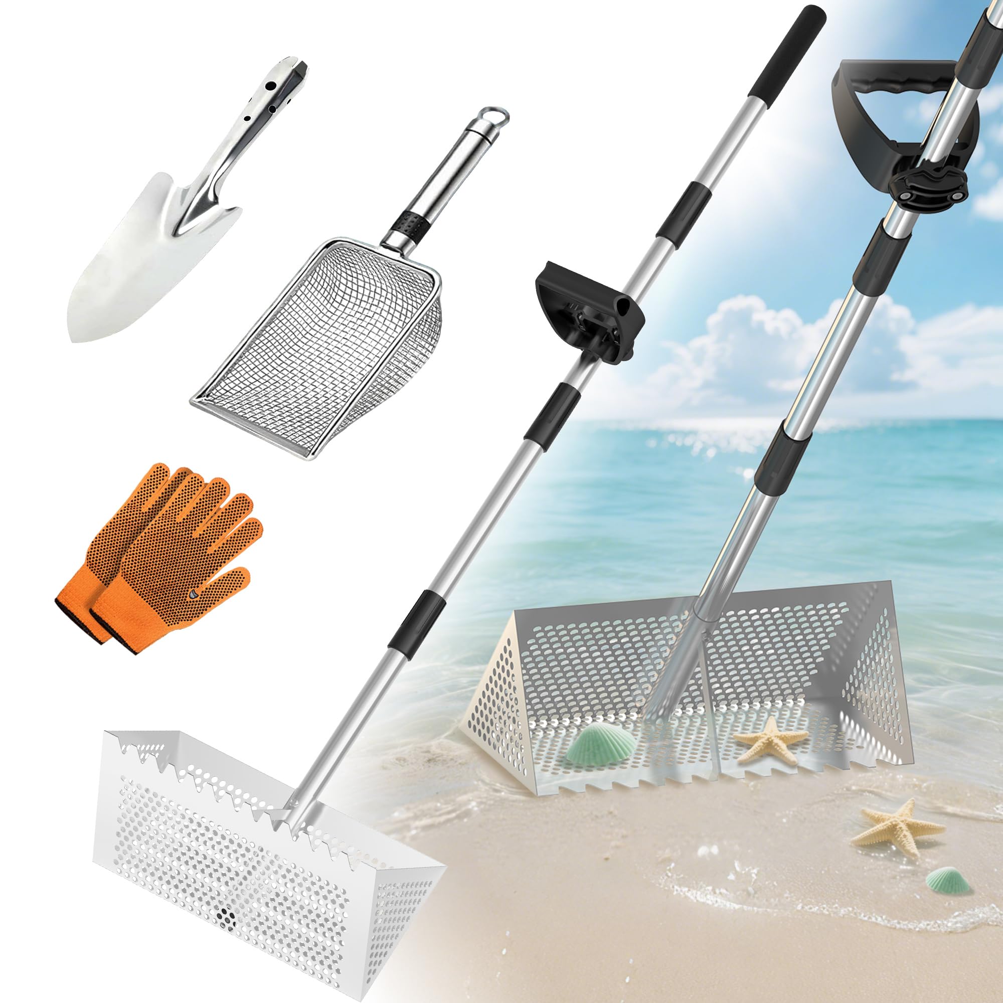 Sand Flea Rake Sand Sifter For The Beach Stainless Steel