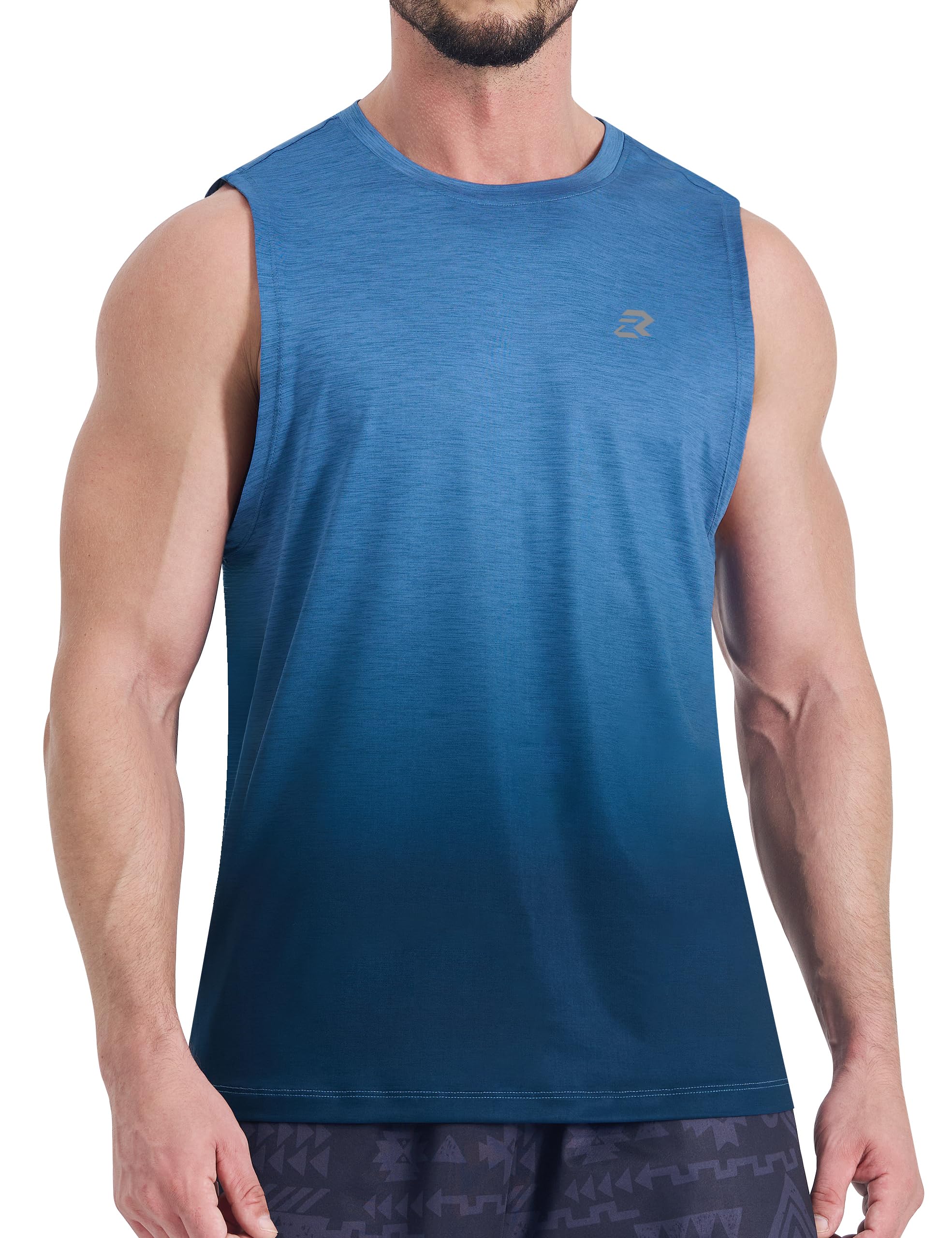 Men's Tank Tops Quick Dry Workout Muscle Gym Sleeveless Shirts UPF 50+ Sun Protection Running Beach Summer Swim Shirts