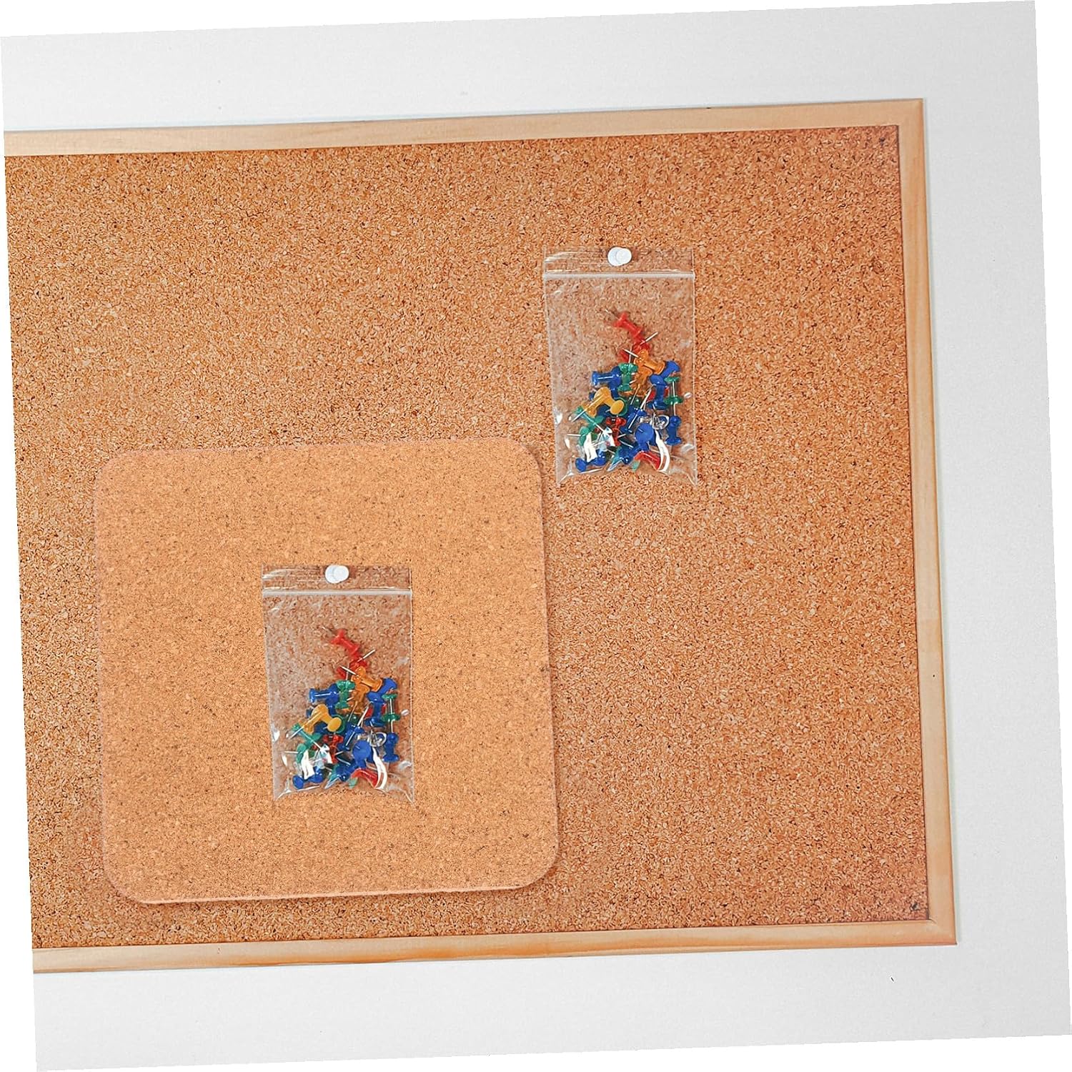 2pcs Small Cork Board Tiles for Wall Blank Bulletin Board for Crafts Office Decor and Home Organization for and Messages