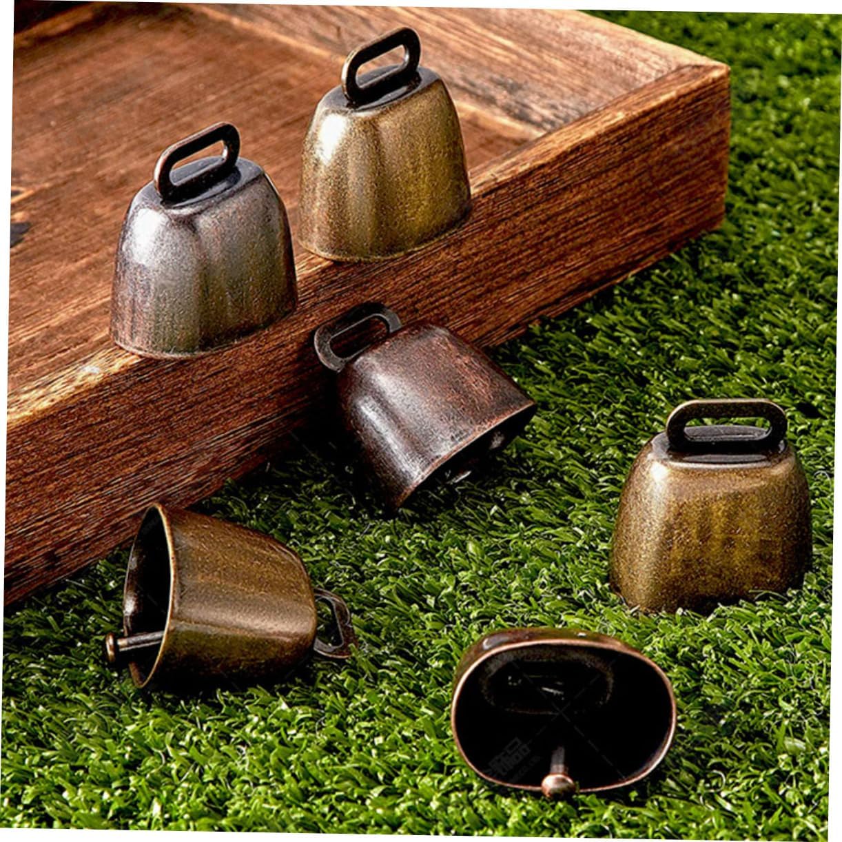 UPKOCH 4pcs Ringing Metal Bells for Crafts Bells Cow Farm Animal Decor DIY Craft Supplies