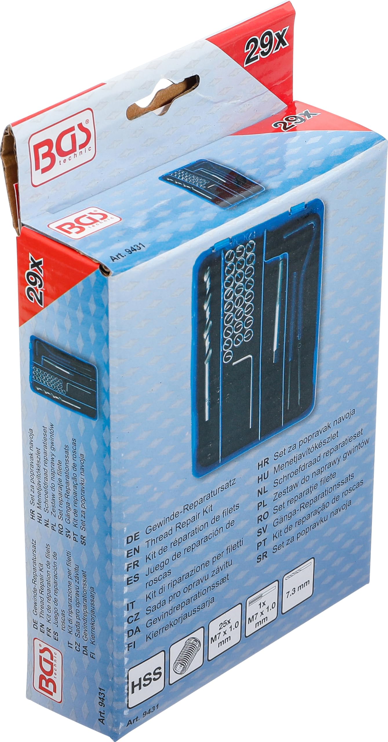 Assortiment BGS 74506 De 150 Inserts Filetés En Acier Inoxydable - Réparation Et Renforcement De Filetages - 6