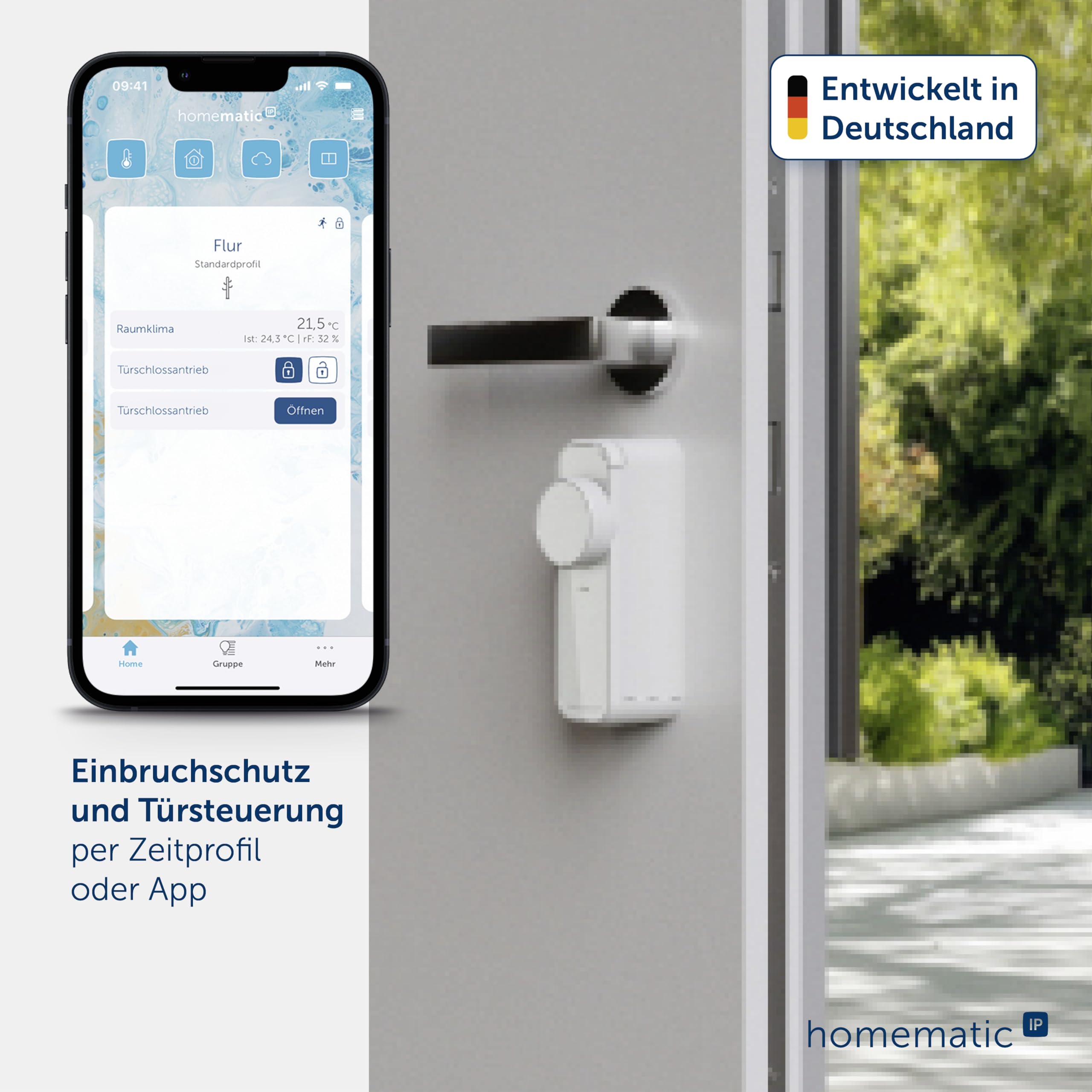 Homematic IP Türschlossantrieb – pro, weiß, Smart Home, permanente Türüberwachung, Smart Lock, elektronisches Türschloss, einfach nachrüsten, Tür steuern per App, Alexa & Google Home, 161671A0