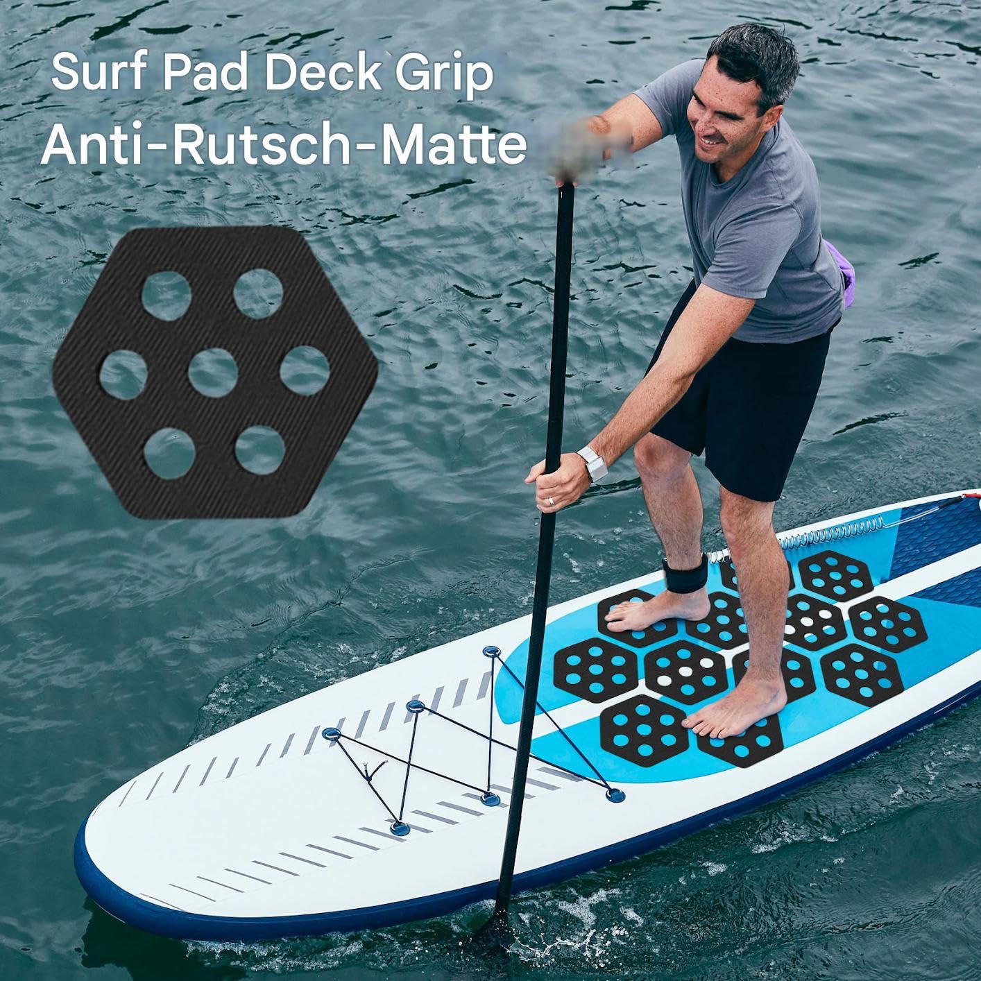 Paddle Board Traktion Pad,Mehrere Rutschhemmende Surfboard Griffmatten | Wassersportzubehör Für Meer Sommeraktivitäten