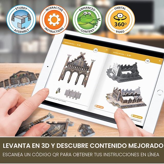 Foto 4 de 6 de Wrebbit 3D Señor de los Anillos-Golden Hall Edoras-445 Piezas Lord of The Rings 3D-Puzzle, W3D-1016
