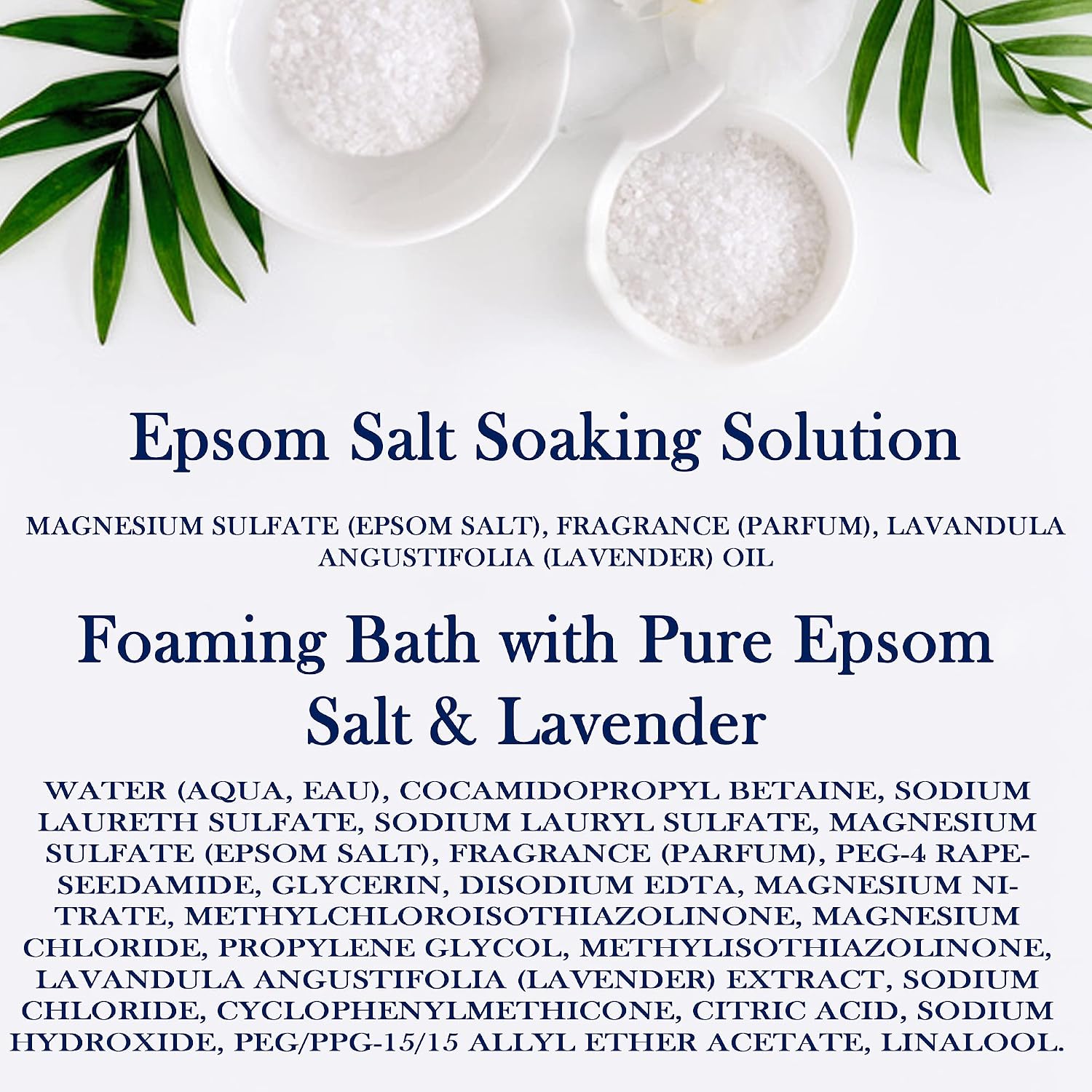 Dr. Teal's Epsom Salt Soaking Solution and Foaming Bath with Pure Epsom Salt Combo Pack, Lavender (Pack of 2)