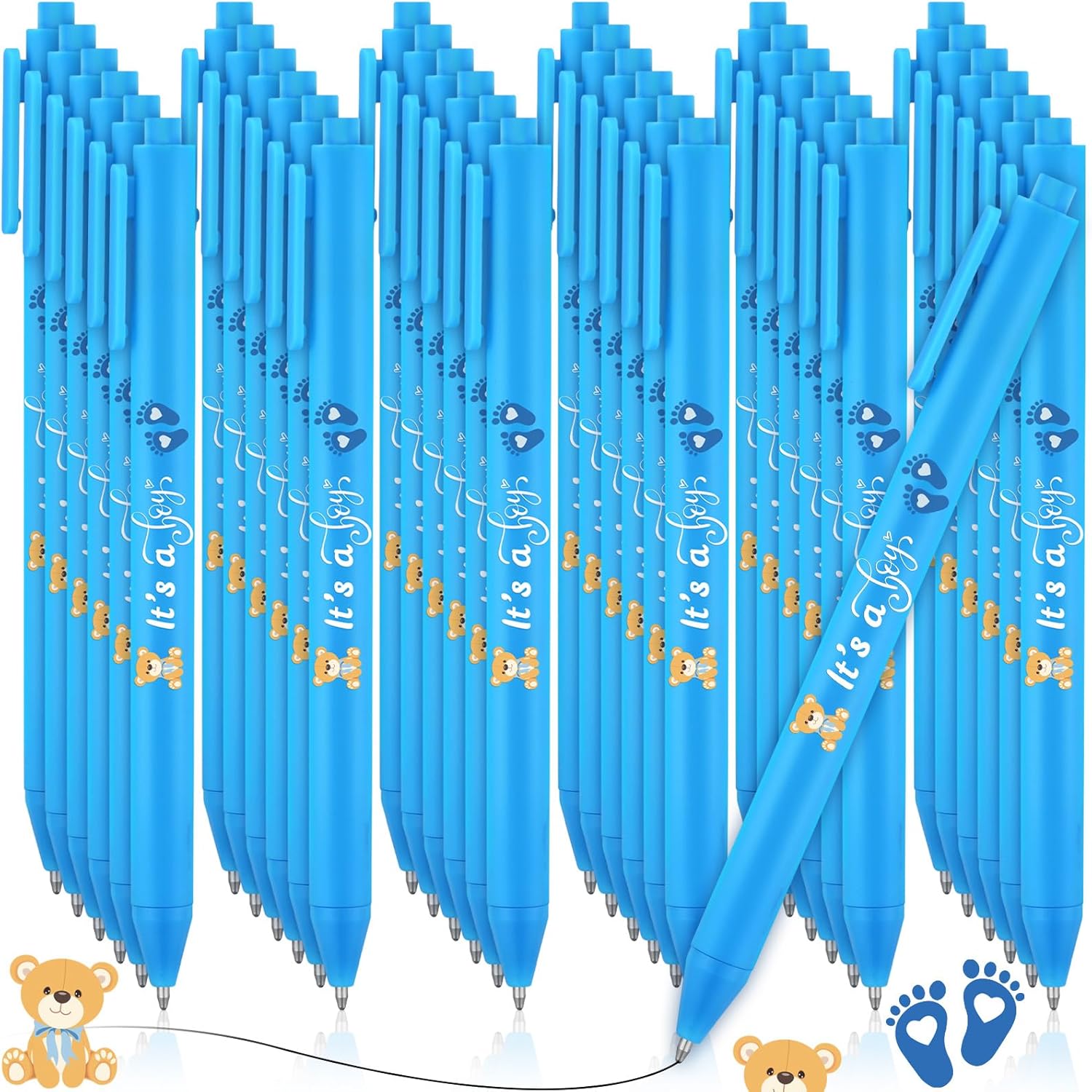 Ireer 36 Pcs bear Baby Shower Pens Gifts Bulk Party Favors for Guests Games Neutral Gender Reveal Favors Baby Shower Prizes Souvenirs Gift Bags Stuffer Supplies