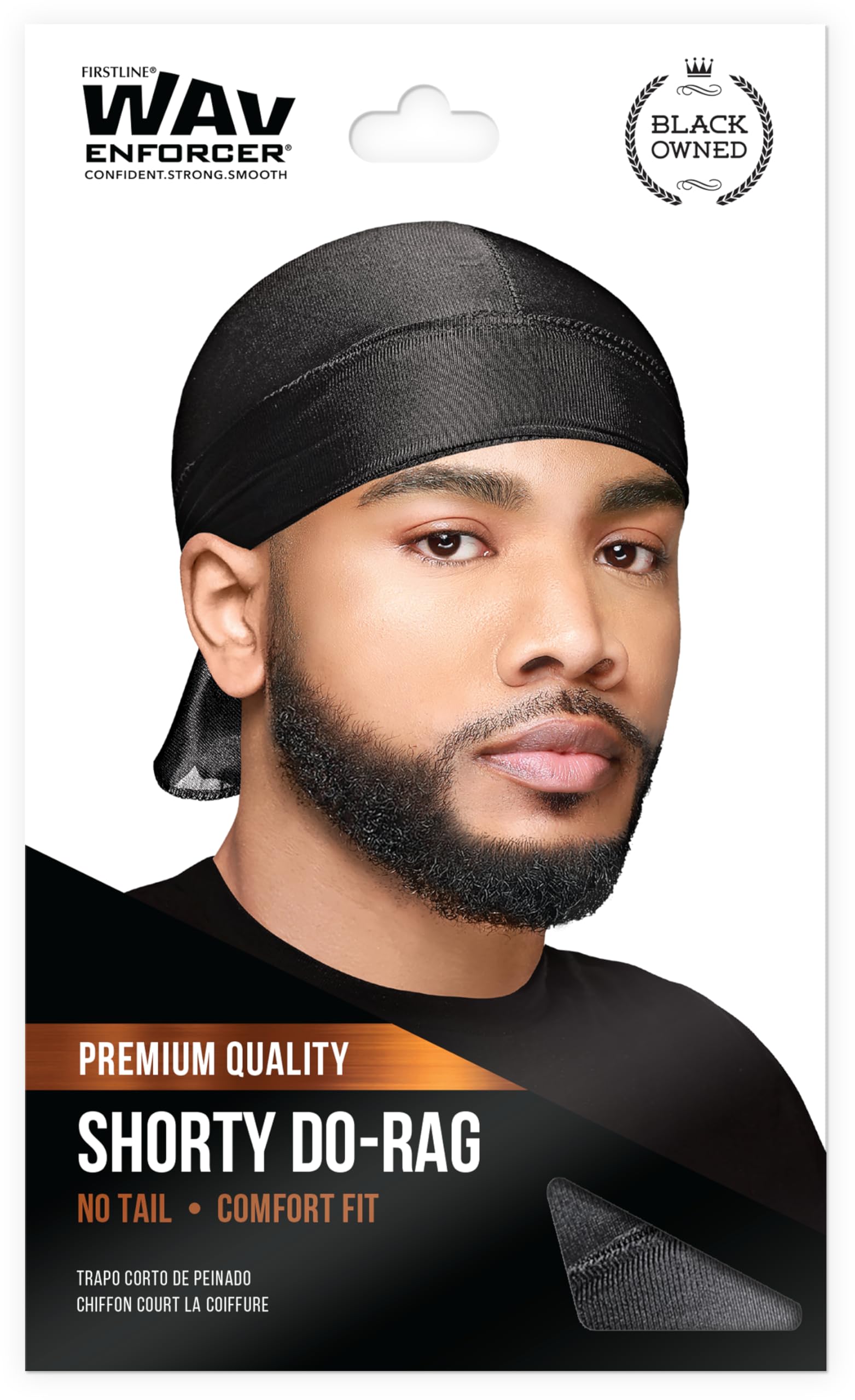 WavEnforcer Shorty Do-Rag Black
