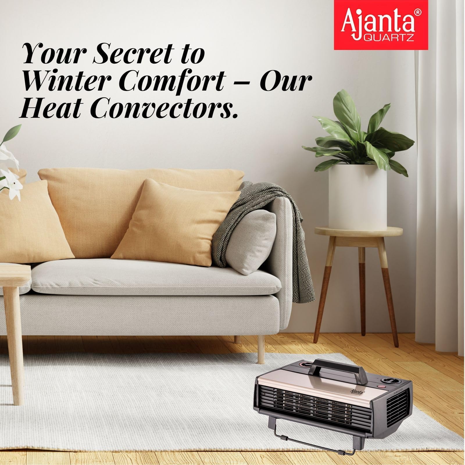 Ajanta Quartz HC - 912T 2000 Watts Convector Heat (Black)_New 2