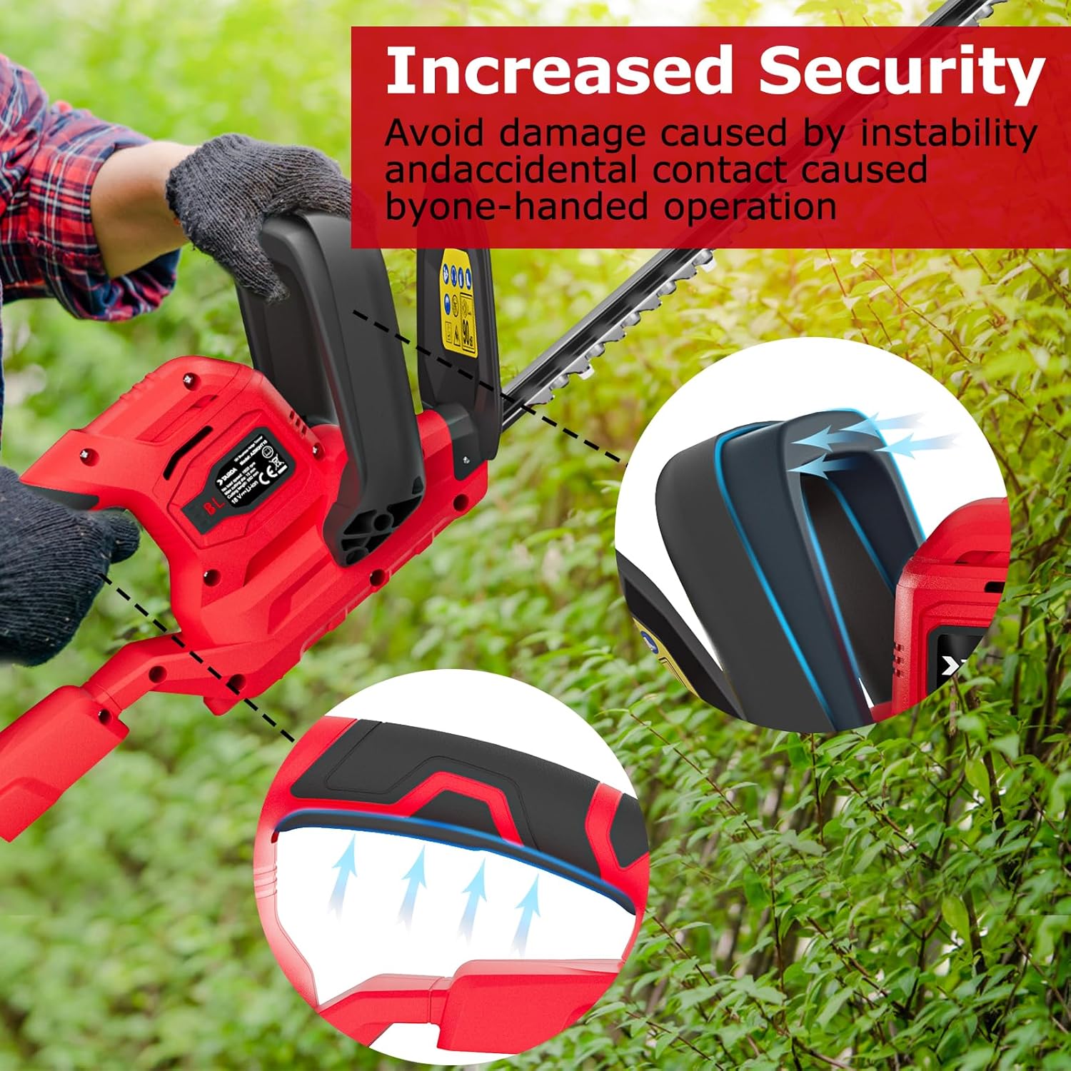 Hedge Trimmer Compatible for Milwaukee 18V Battery & Hedge Trimmer Compatible for Dewalt 20V 60V DCB206 DCB609 DCB606