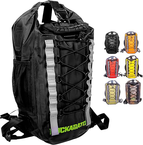 Vista 7 de Rockagator Mochila Impermeable - Serie HYDRIC Bolsa Seca Flotante a Prueba de Agua River Pack Desert Tan