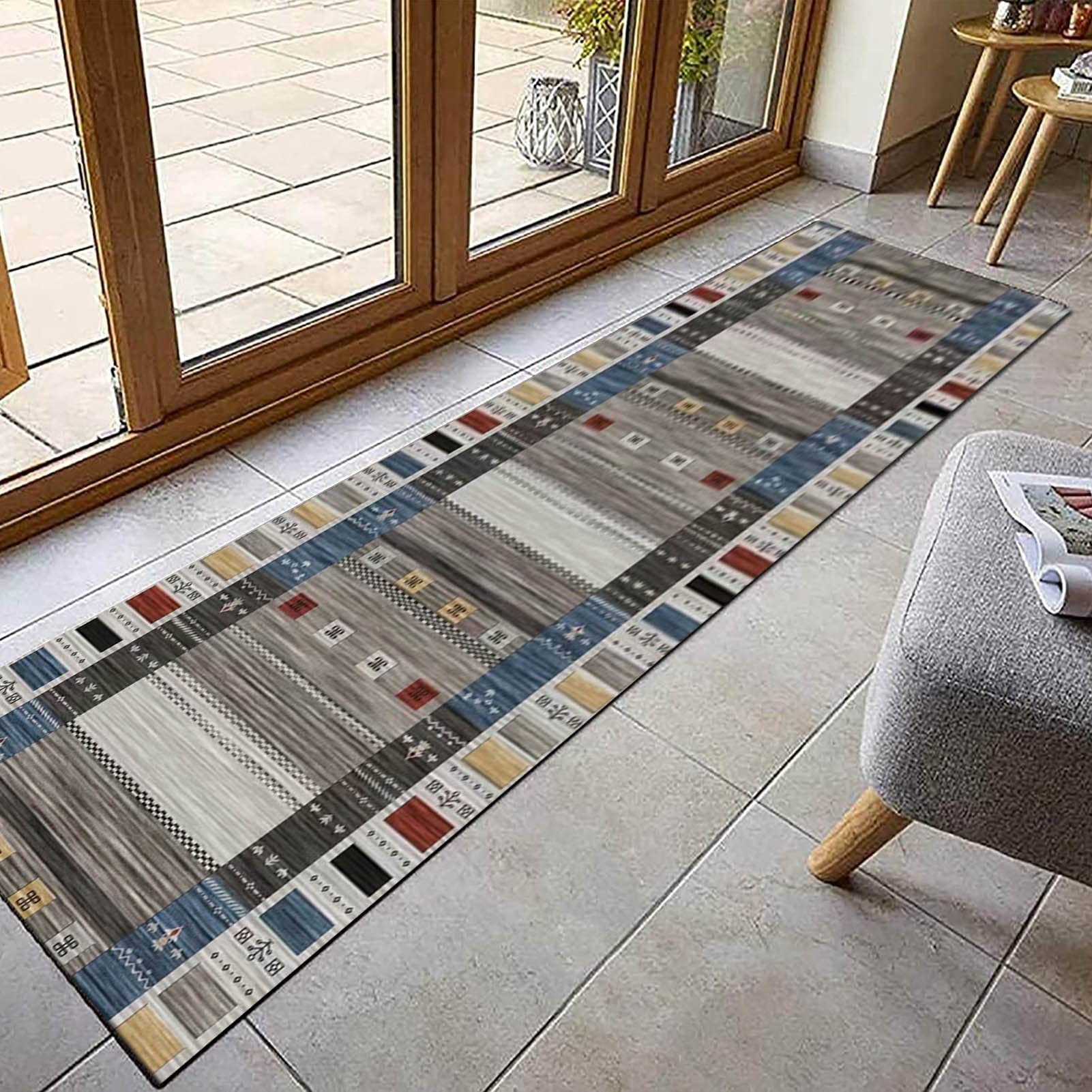 Läufer Teppich Flur rutschfest Schmaler Flurläufer Teppiche, Grauer Flur Teppichläufer 1m 1,5m 2m 2,5m 3m 3,5m 4m 4,5m 5m 5,5m 6m extra Lange Teppiche – Breite 60cm 70cm 80cm 100cm