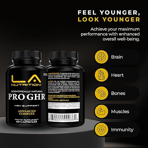 Miniatura 2 de Suplementos de HGH para hombres y mujeres - Aminoácidos, sueño, salud articular y suplemento de apoyo inmunológico para el rendimiento físico,