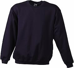 JN-0.40 James+Nicholson Herren Sweatshirt (auch in Übergrößen - bis Größe 5XL), Aubergine , Gr. M M,Aubergine