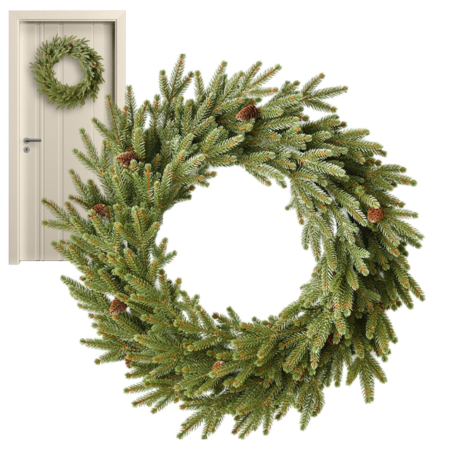 Weihnachts-Türkranz 58 cm Kieferngrün Wanddekoration für die Haustür