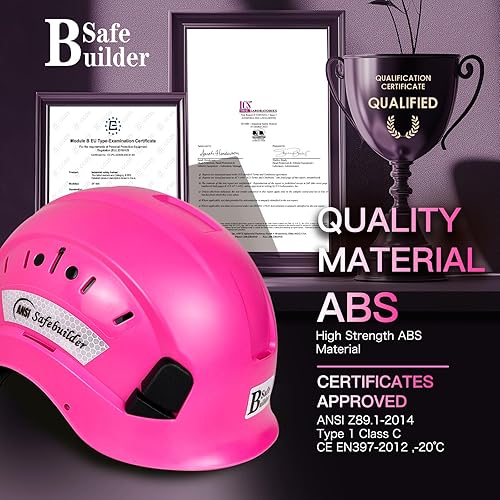 Miniatura 10 de Casco de seguridad para construcción, casco de ABS, sistema de ventilación ajustable, cascos de trabajo industrial, protección de la cabeza para