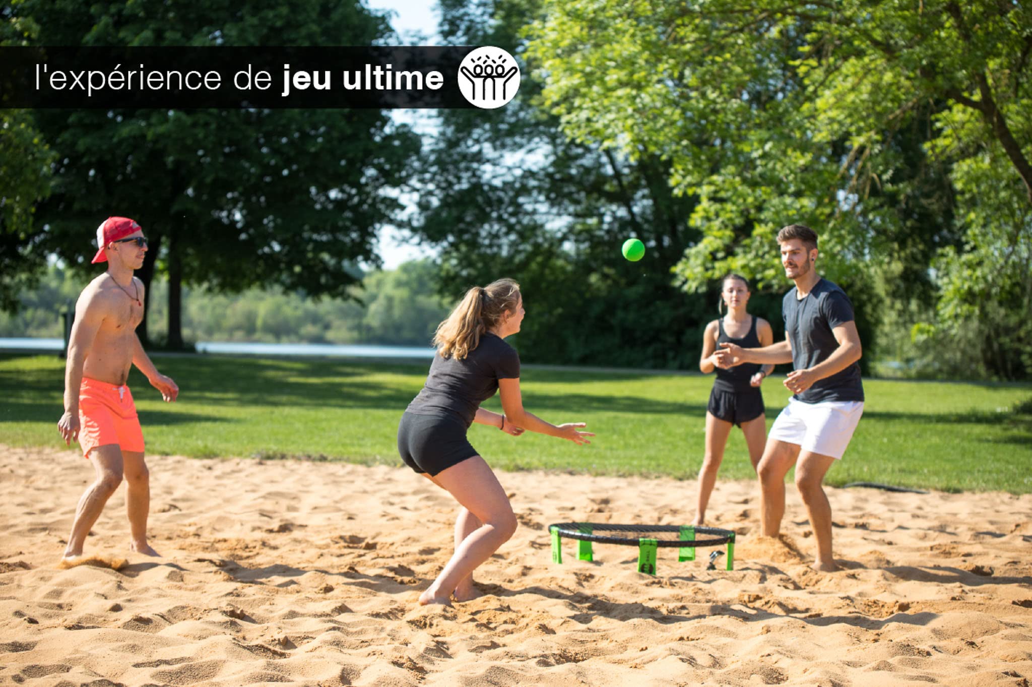 Set avec 3 balles + Pompe supplémentaire – Le Jeu d'été Parfait – Comprend 3 balles, Sac de Sport, Pompe et Instructions – Jeu pour Enfants, Adolescents et Adultes