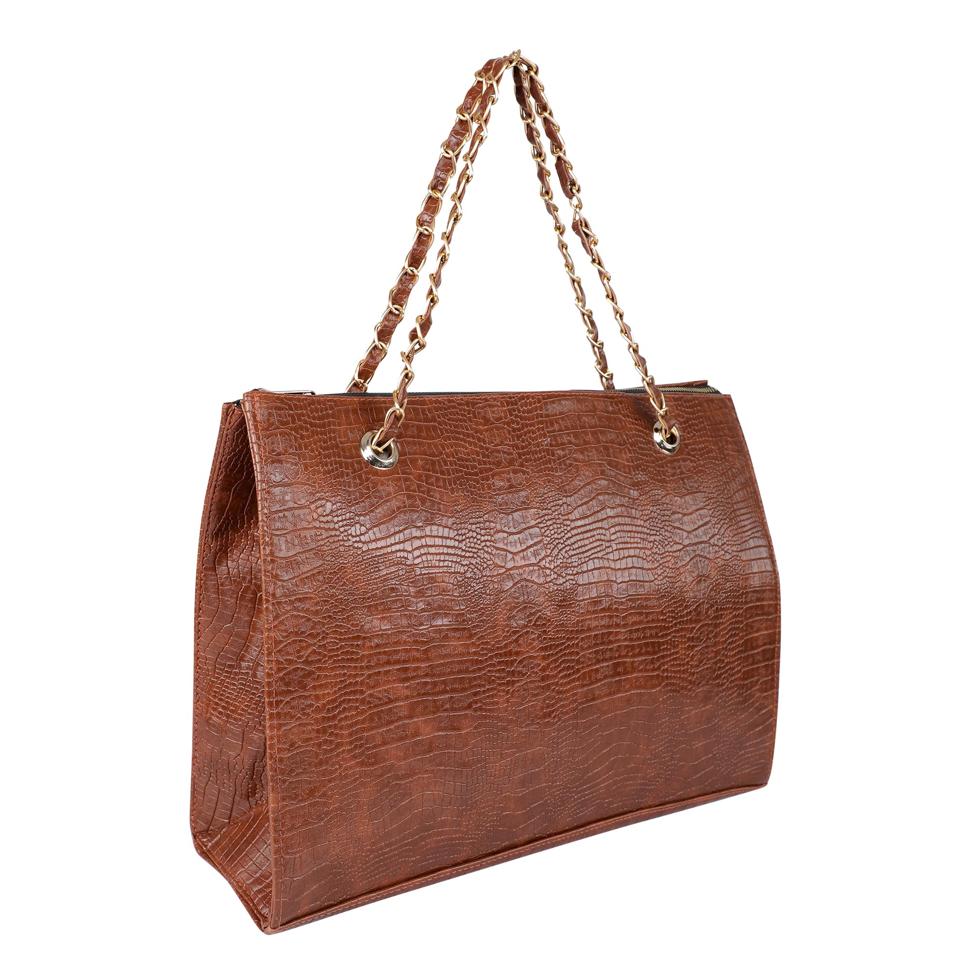 BAGSWORKS Womens Handbag Ladies Shoulder Bag Girls tote bag Office Bag (Brown) (B0C9ZVF38Y) Amazon Price History, Amazon Price Tracker
