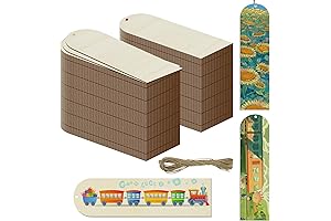 100PCS Unfinished Blank Arch Wood Bookmarks