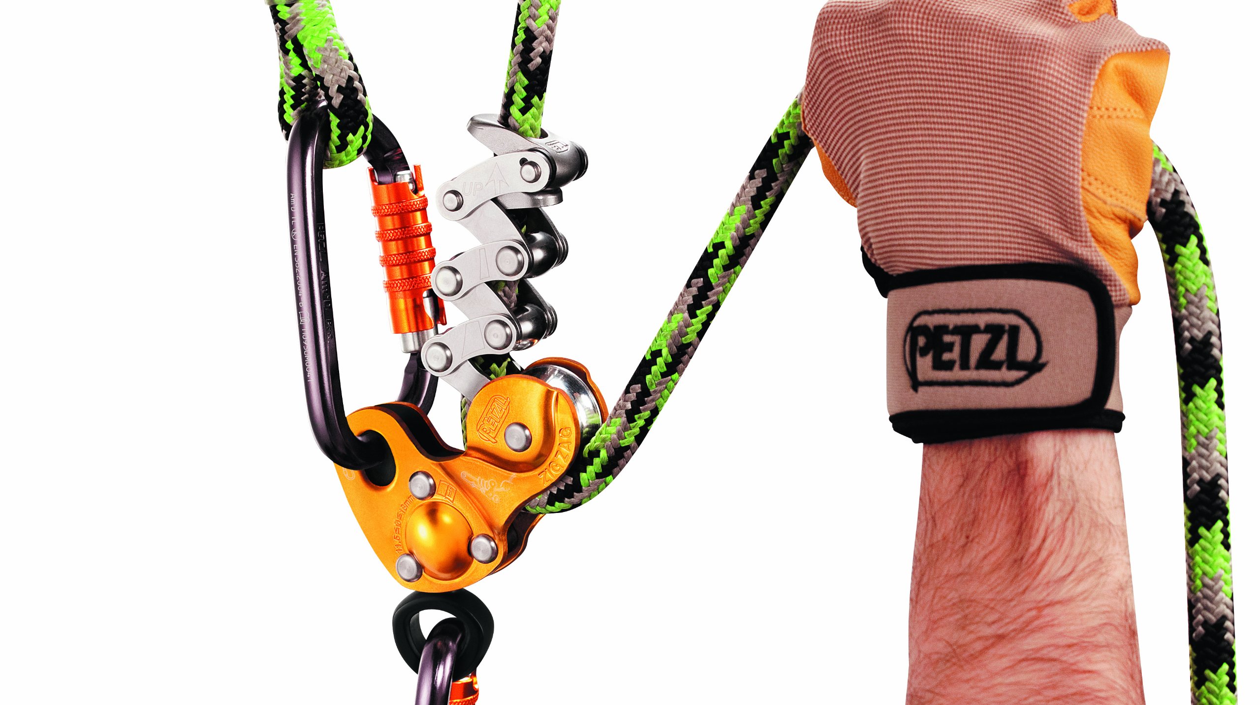 PETZL D22A Zigzag - Prusik Mecánico Mantenimiento de Árboles, 11.5mm-13mm