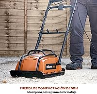 Vista 10 de Placa Compactadora Eléctrica Evolution Hulk - Ideal para Nivelar Pavimento, Preparación de Terreno de Césped Artificial, Patio, Bloques, Arena