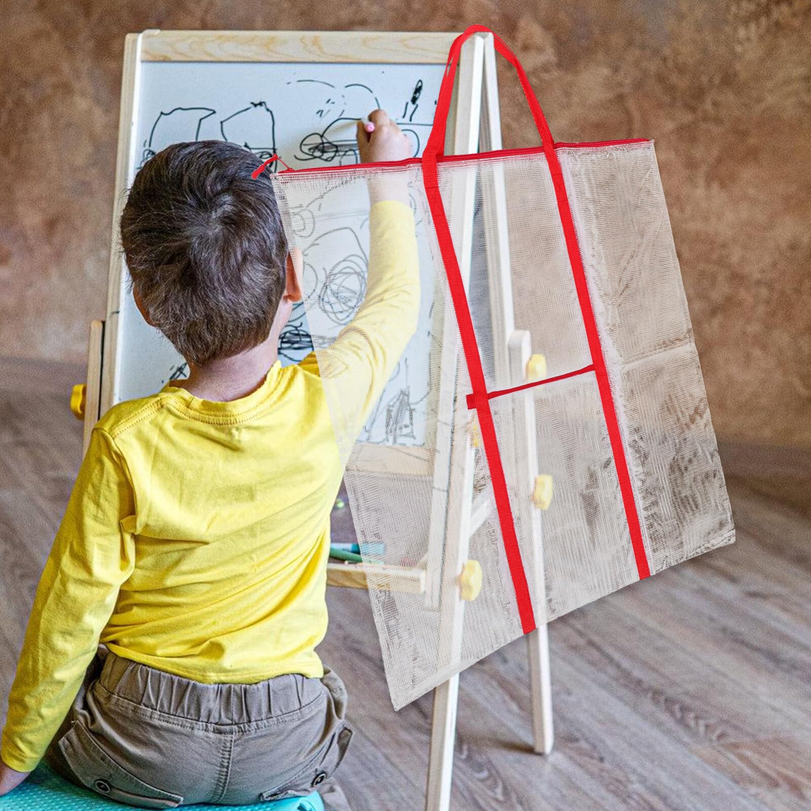 EXCEART Borsa Per Opere Arte Con Zip e Manici Per Poster e Progetti Scolastici Resistente e Riutilizzabile Durevole Per Schizzi All Aperto e Organizzazione