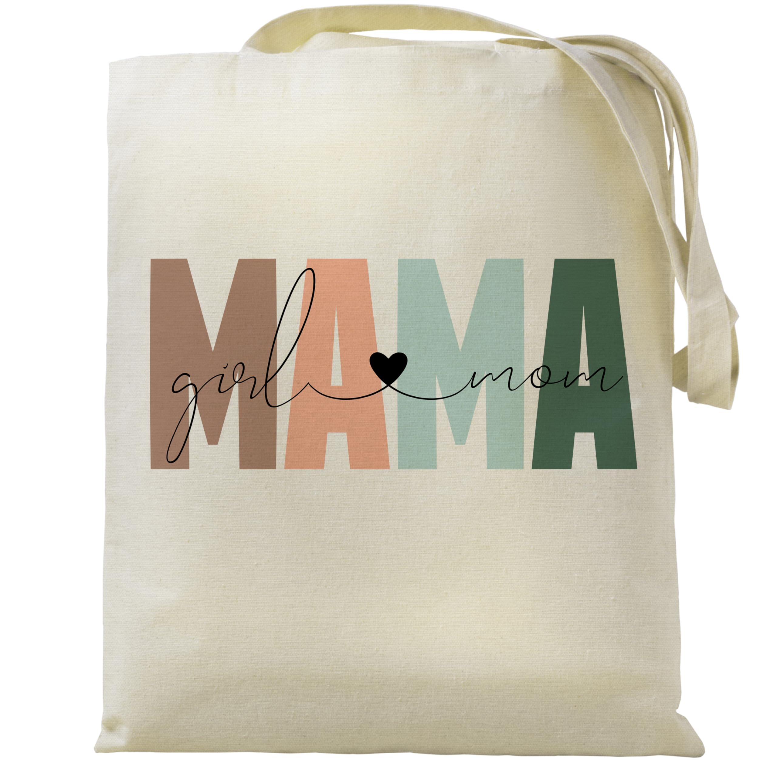 ujktvba Girl Mom Tote Bag for Women - Mothers Day Gift for Mother, New Mom Bag, Lightweight Canvas Beach Bag for Travel, Birthday, Christmas, Large