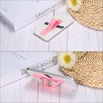 MECCANIXITY 4Pcs Phone Loop Finger Holder Silicone Phone Strap Grip Holder Cell Phone Grip Stand for Most Smartphones Black