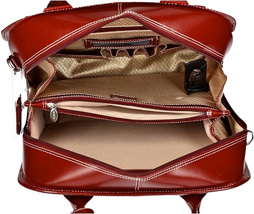 Miniatura 5 de McKleinUSA W Series, LA Grange, cuero de vaca de grano superior, 15 pulgadas, vertical, patentado, desmontable, con ruedas, maletín para laptop para