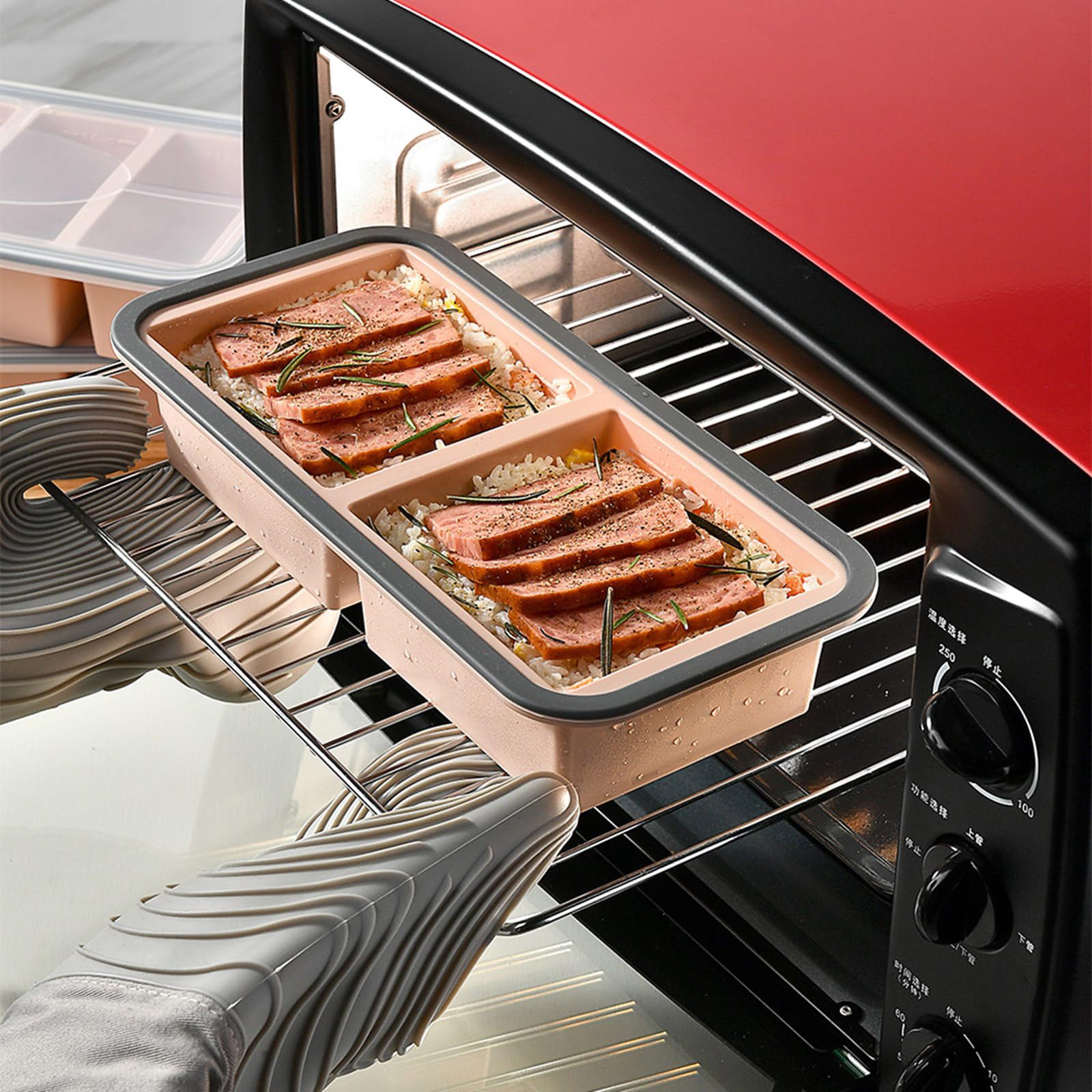 2 stampi in Silicone riutilizzabili per Ghiaccio con Copertura Che garantisce freschezza, rimozione Semplice, Essenziali per, stampi in Silicone per Uso Alimentare