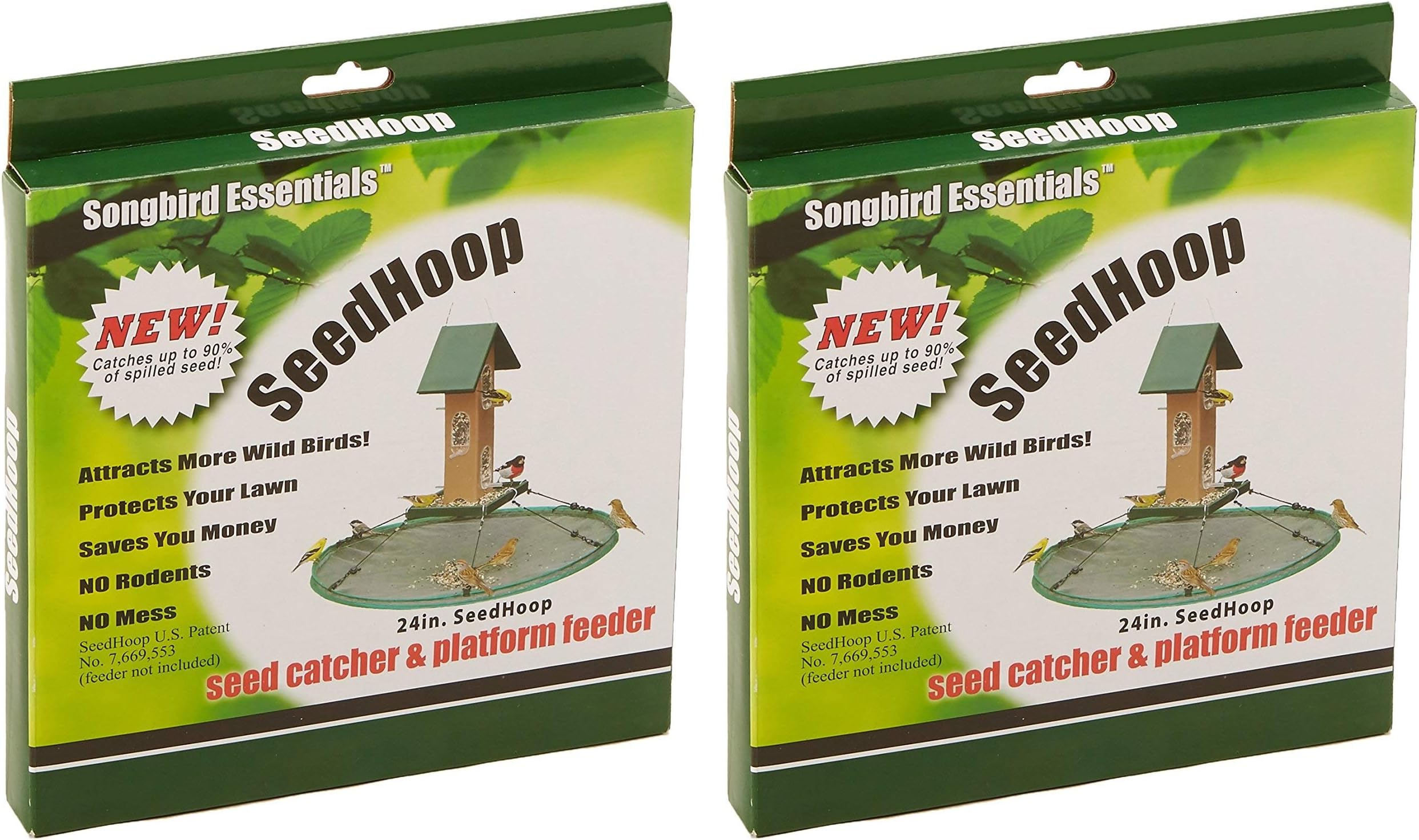 (2 Pack) SONGBIRD ESSENTIALS Seed Hoop Seed Catcher & Platform Feeder (24-Inch Diameter)
