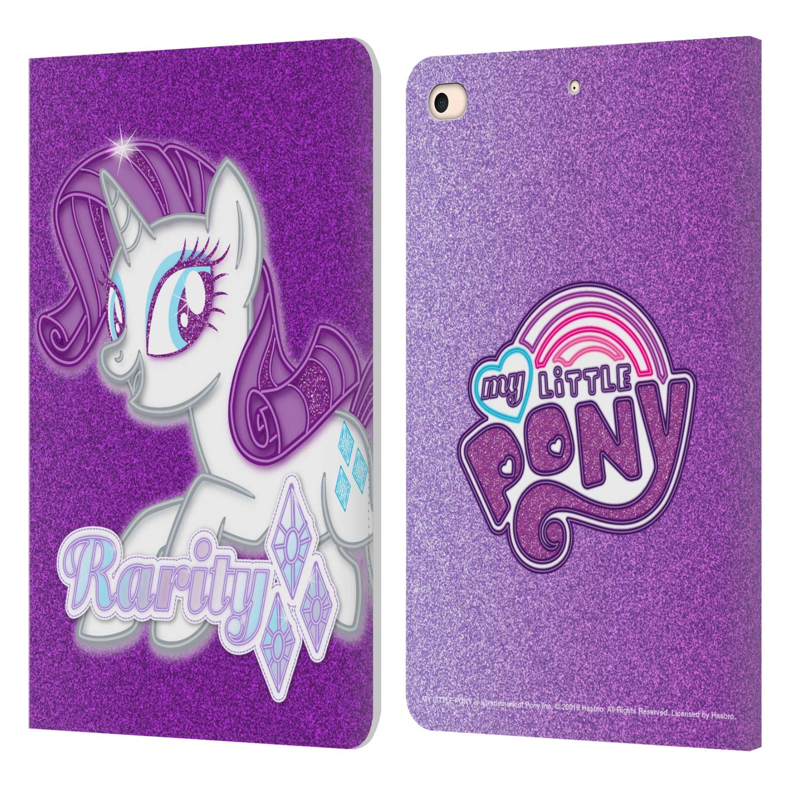 Head Case Designs Officially Licensed My Little Pony Rarity Rainbow Vibes Leather Book Wallet Case Cover Compatible With Apple iPad mini (2019)