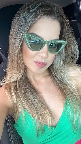 Miniatura 2 de FEISEDY Gafas de sol vintage pequeñas de ojo de gato para mujer, gafas cuadradas retro Cateye B2869