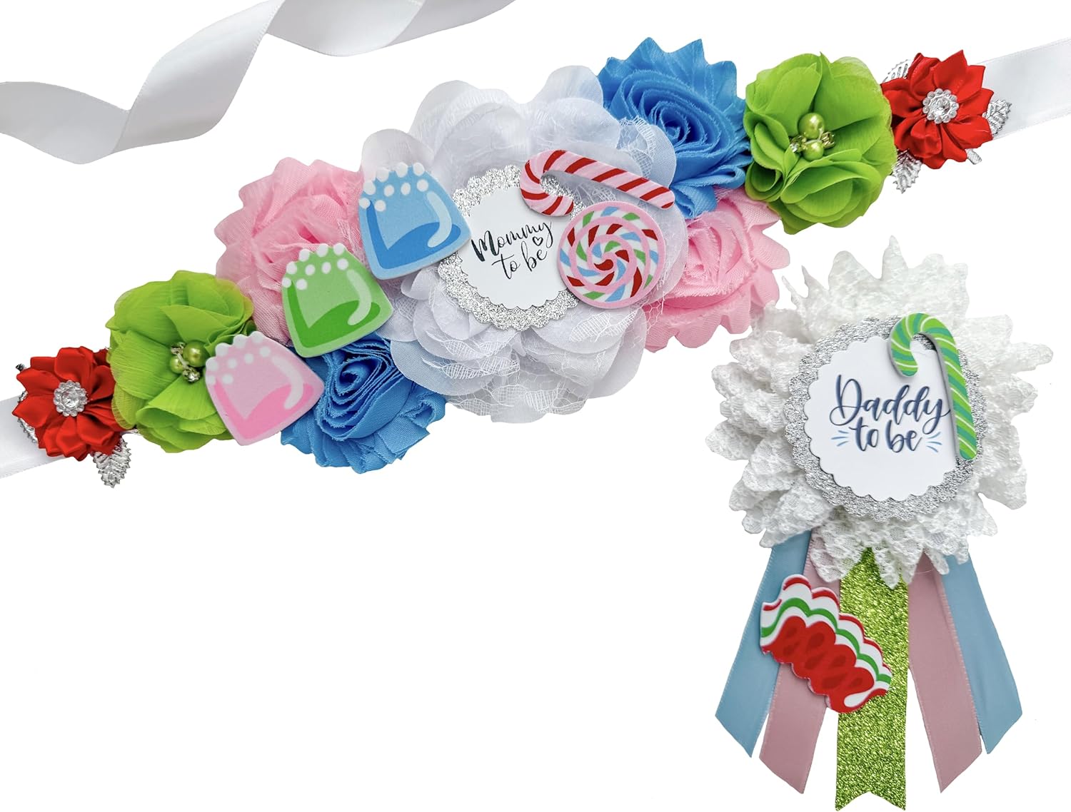 Candyland Baby Shower Mom to be Sash, Candyland Theme, Candyland Sash, Candyland Pins Multi-Color