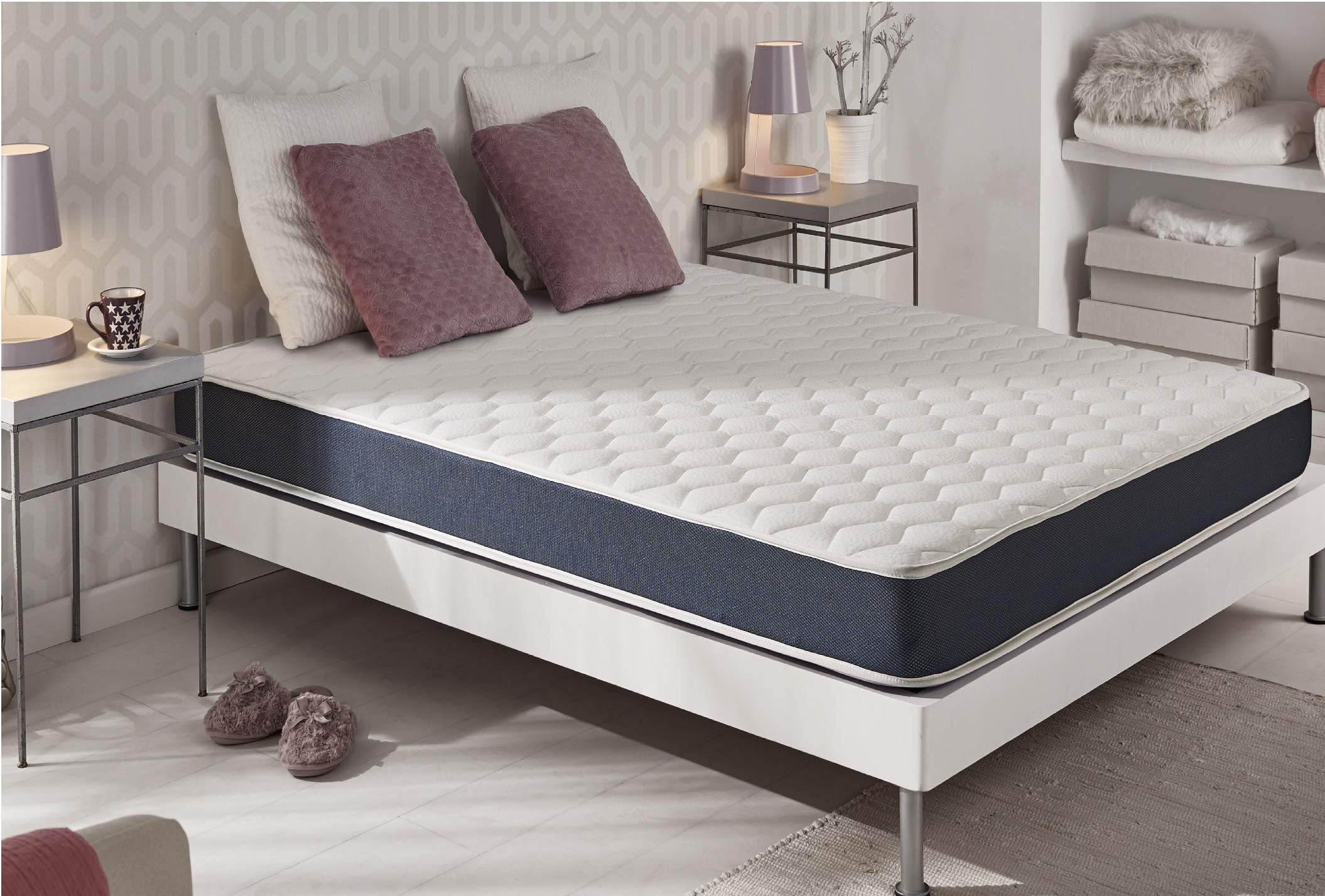 naturalex Ergolatex | Freshly Ventilated High Density Latex and Memory Foam Mattress | 4ft6 Double Size 135x190cm | 7 Comfort Zones Support and Lightly Cushioned for Added Softness| Certified Pure
