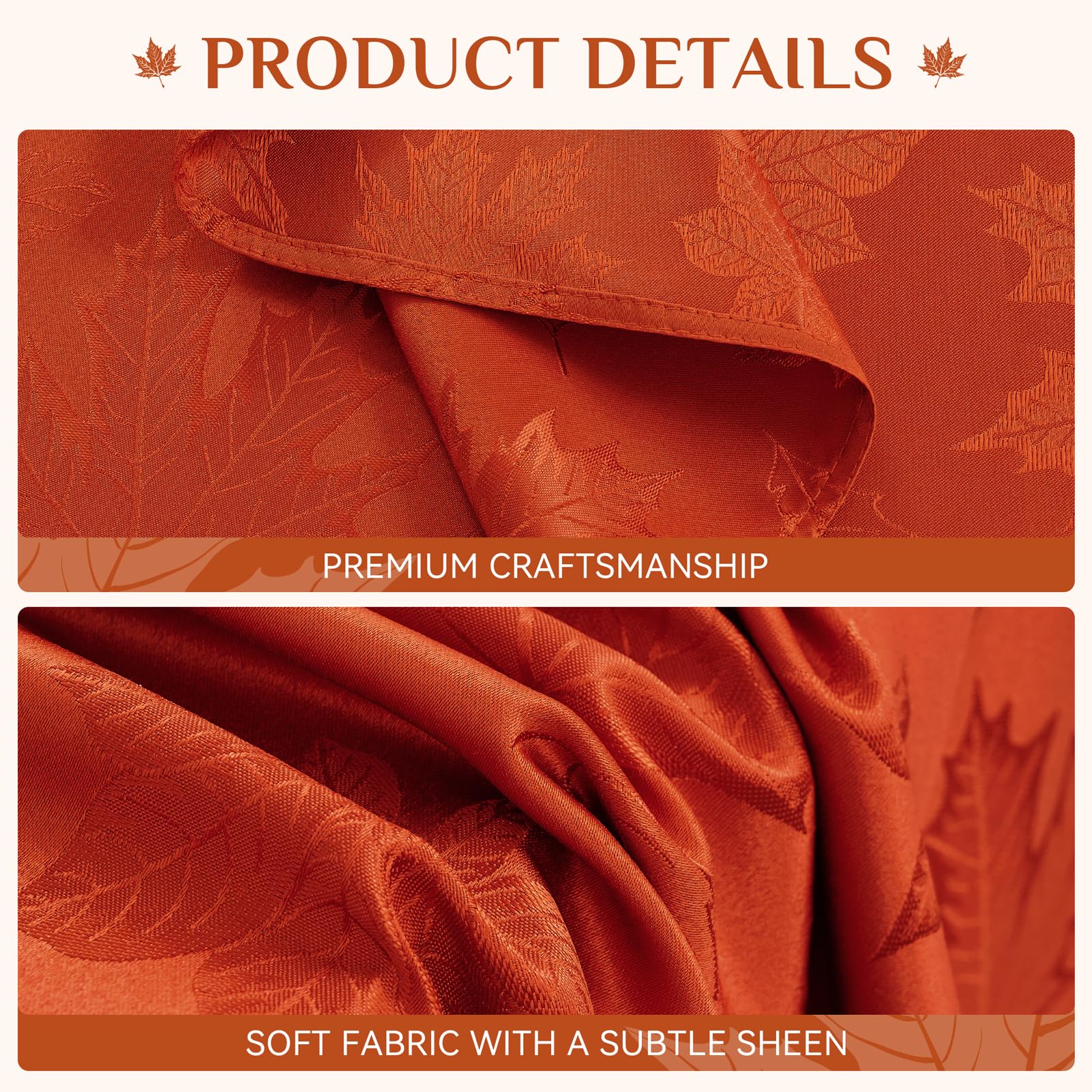 Fall Tablecloth - Burnt Orange Maple Leaf -4 Fall Tablecloth - Burnt Orange Maple Leaf -4