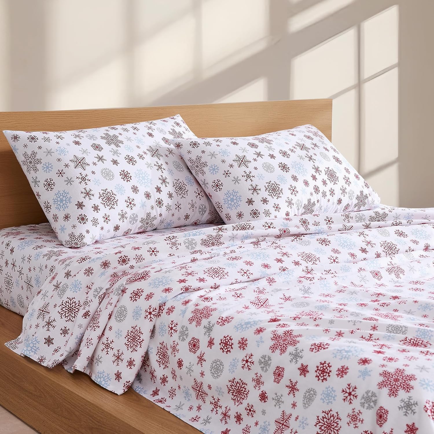 Linen Closet Icy Star Flannel Sheet Set