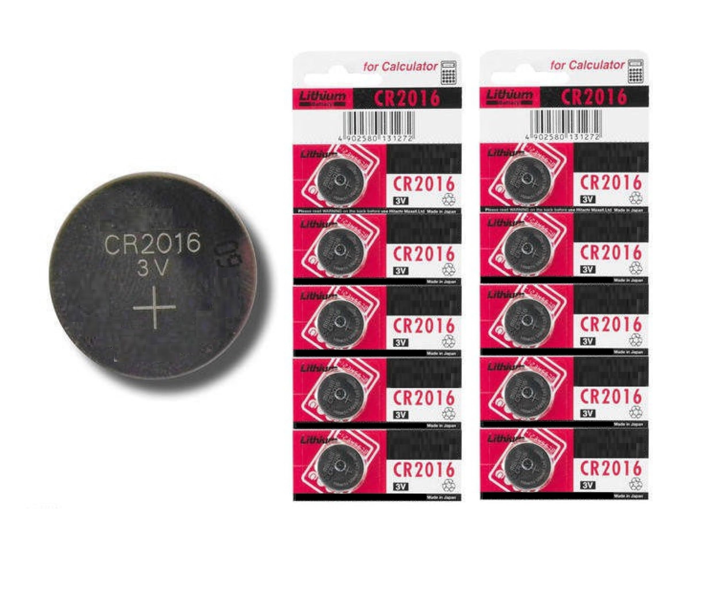 Invento 10pcs 3V CR2016 Li-ion Battery (Non-Rechargeable) CR 2016 Button Coin Cell Battery for Calculator Watch Electonic Devices-image-38