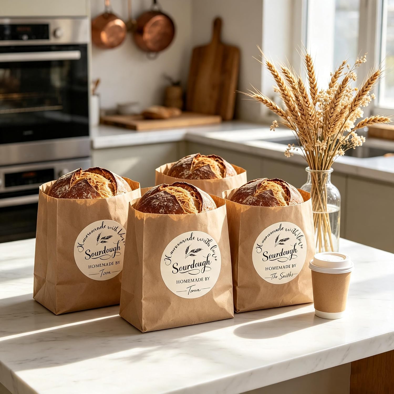 500 Pcs Sourdough Bag Stickers 2 inch Sourdough Bag Stickers Sourdough Bread Sticker for Sourdough Bread Supplies,Baked Goods Packaging