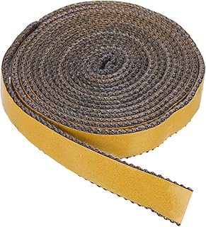 PATIKIL Wood Stove Gasket, 11/16" x 1/8" x 98" Flat Graphite Fiberglass Self Adhesive High-Temperature Resistance Seal Rope for Stoves Fireplace Door, Black