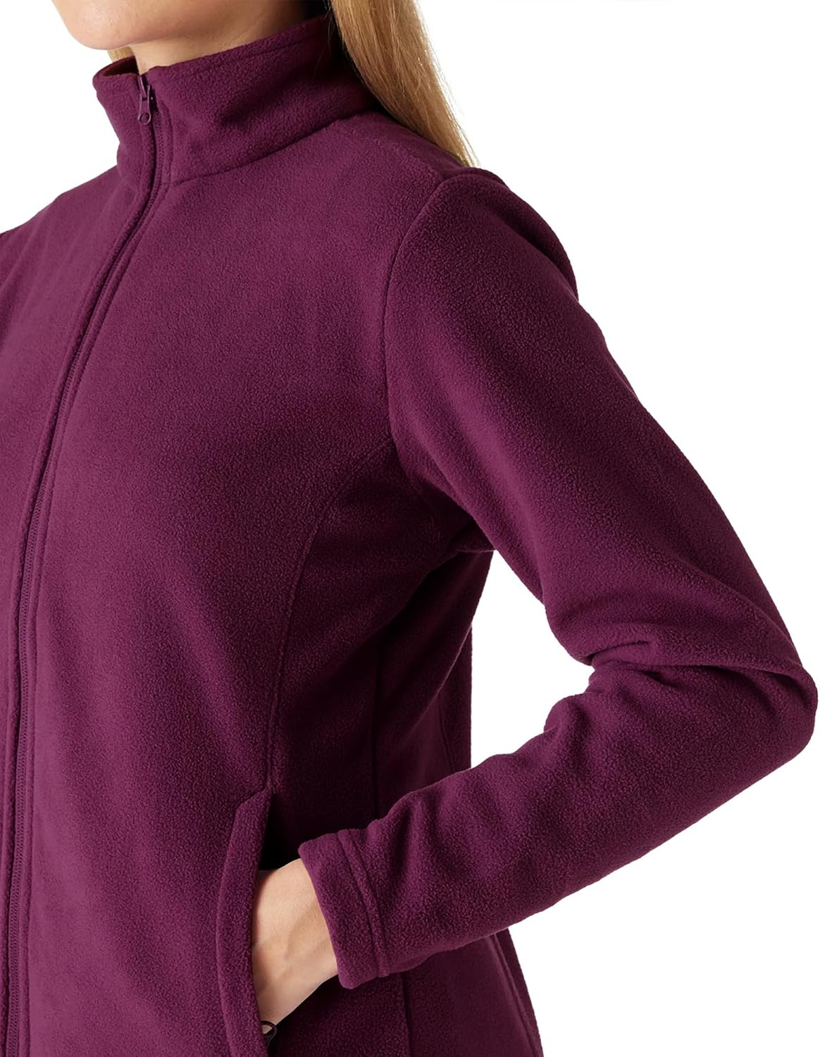 Outdoor Ventures Women's Lightweight Warm Zip Up Long-Sleeve Soft Polar Fleece Jacket for Fall Winter - Image 4
