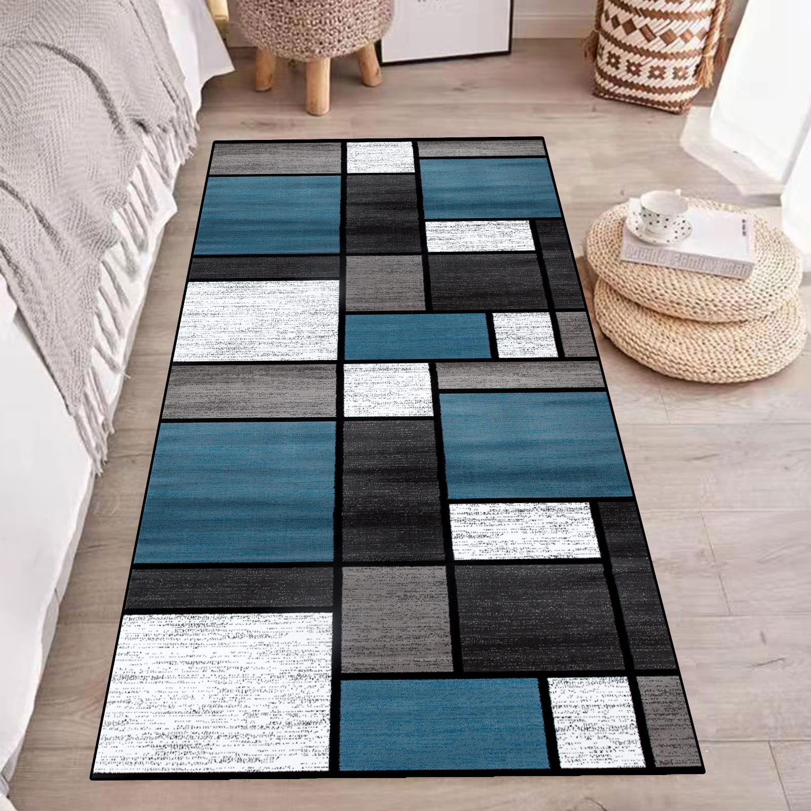 Tapis Cuisine Devant evier,tapis de couloir coloré,Lavable Doux Polyester Tapis D'EntréE Interieur Absorbant，Tapis de Passage ,Tapis de Couloir,Facile à Nettoyer - Différentes Dimensions
