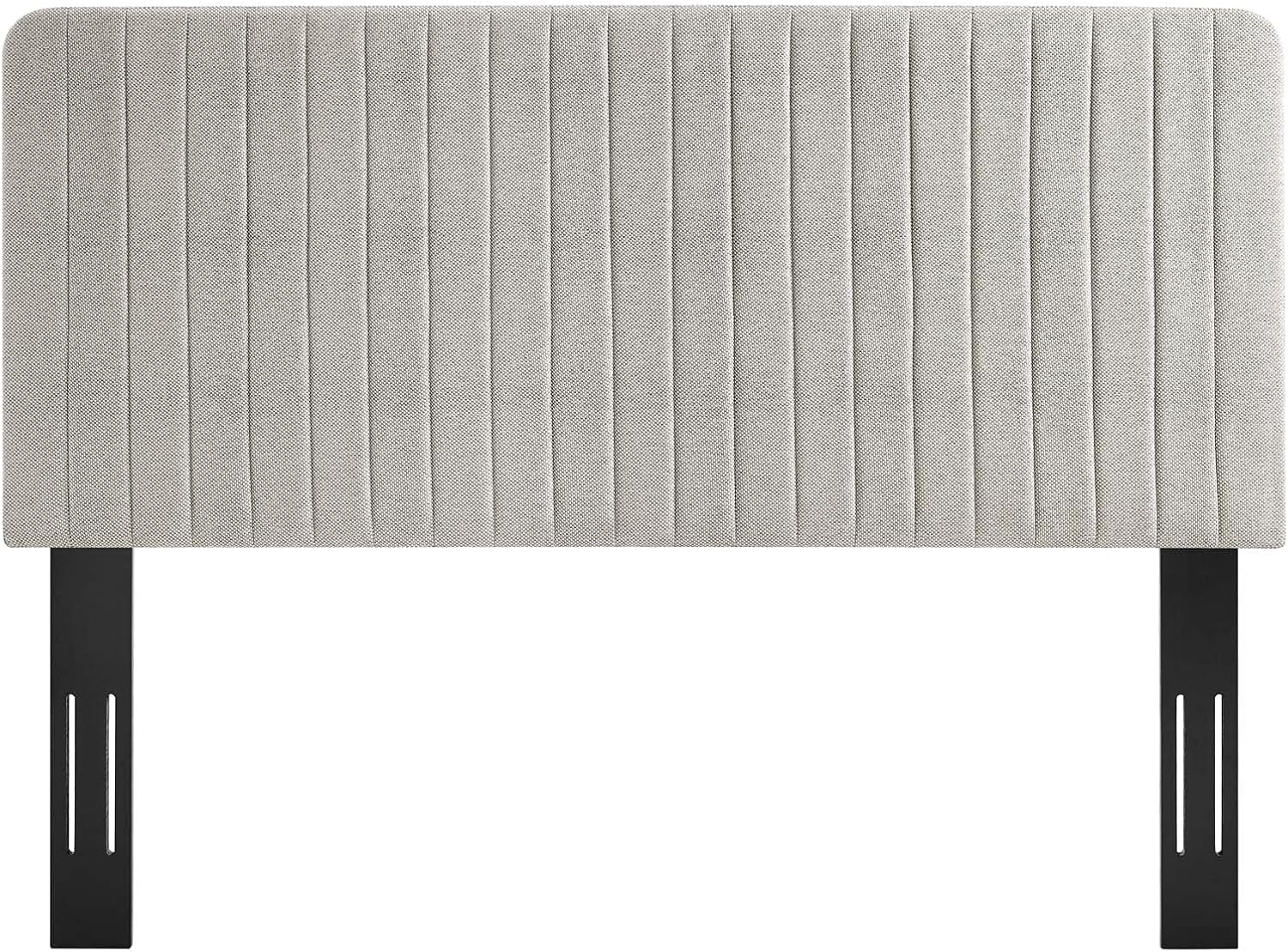 Modway Milenna Channel Tufted Fabric King/California King Headboard in Oatmeal