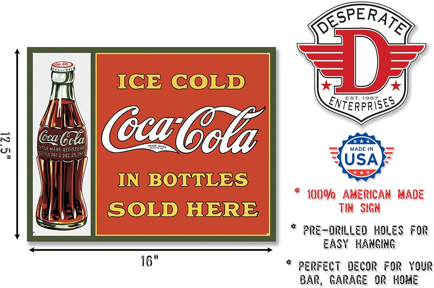 Amazon De Platte Metall Diner Coca Cola Made In Usa