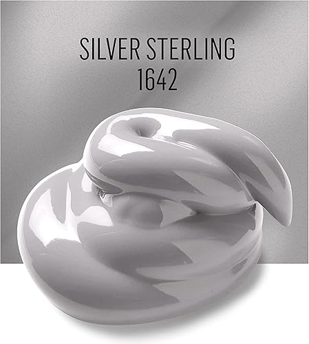 Miniatura 3 de FolkArt Pintura acrílica para exteriores en varios colores (2 onzas), plata esterlina metálica 1642