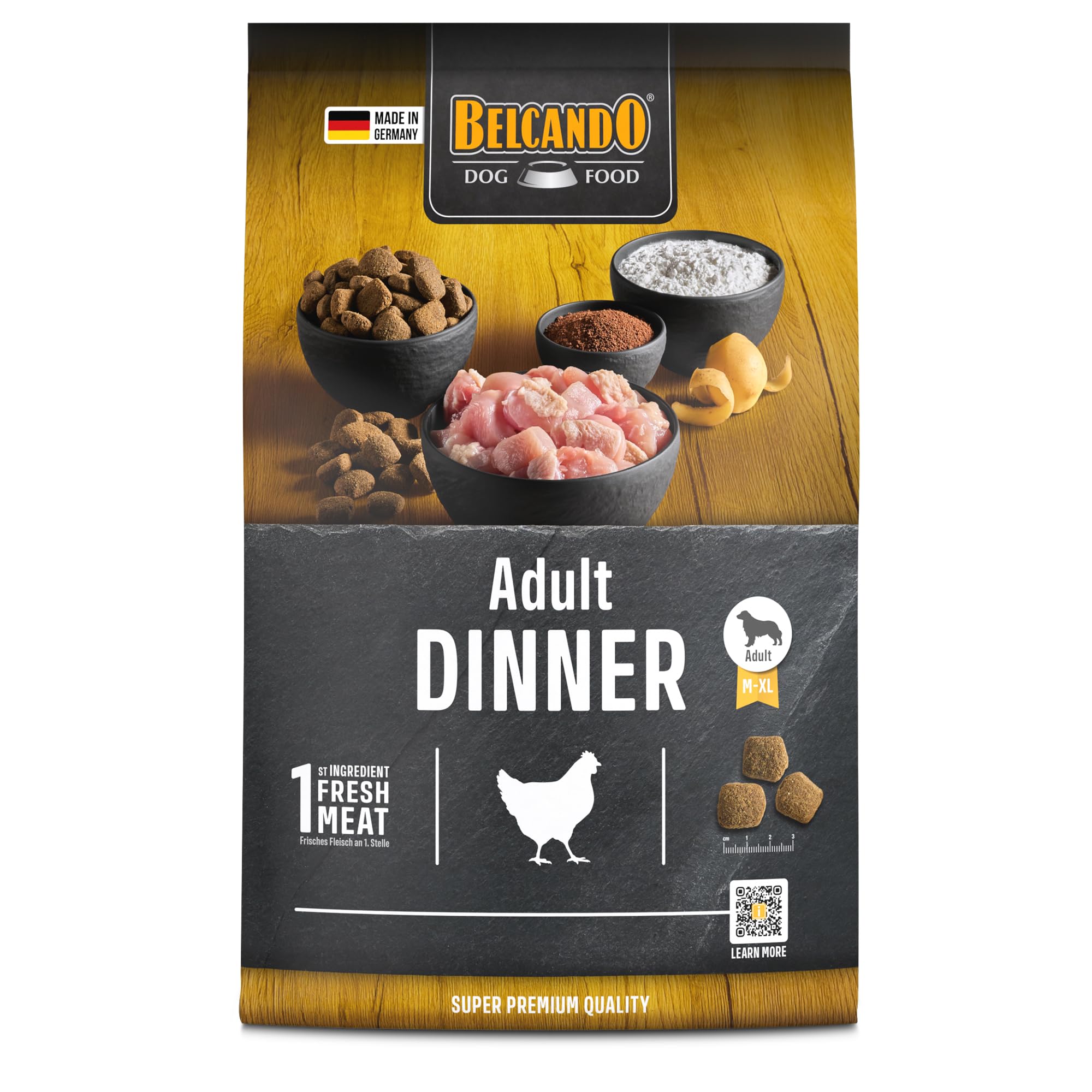 Belcando Adult Dinner [4 kg] Dog Food | Dry Food for Dogs | Complete Food for Adult Dogs of All Breeds from 1 Year